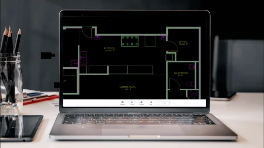 2D CAD floor plan package, commercial building
