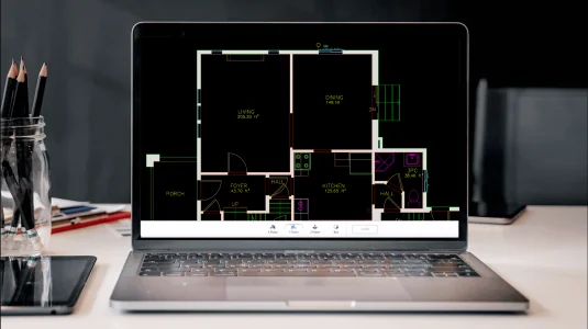 2D CAD floor plan package, residential
