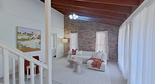 Panoramic still frame from an interior capture
